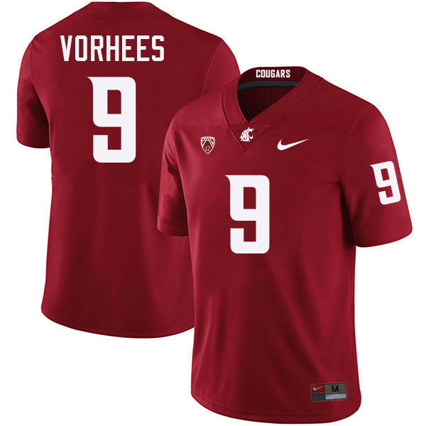 Kirby Vorhees WSU Cougars Jersey.Washington State Cougars #9 Kirby Vorhees Jersey Youth-Crimson
